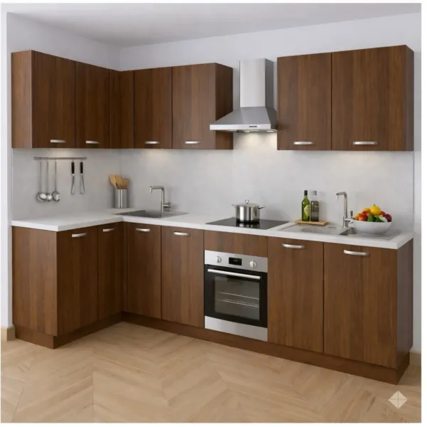 Mobile Base per Cucina senza Anta di Colore Noce