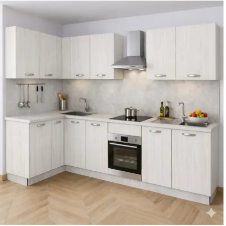 Mobile Base per Cucina senza Anta di Colore Larice Bianco 2