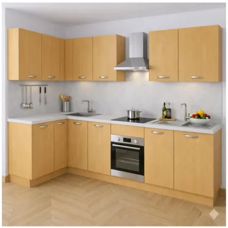 Mobile Base per Cucina senza Anta di Colore Faggio 2