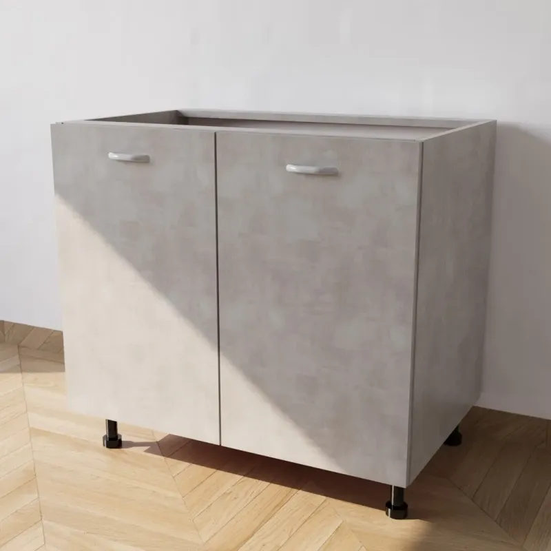 Acquista ora Mobile Base per Cucina compreso di Ante di Colore Cemento su calandrelli.net