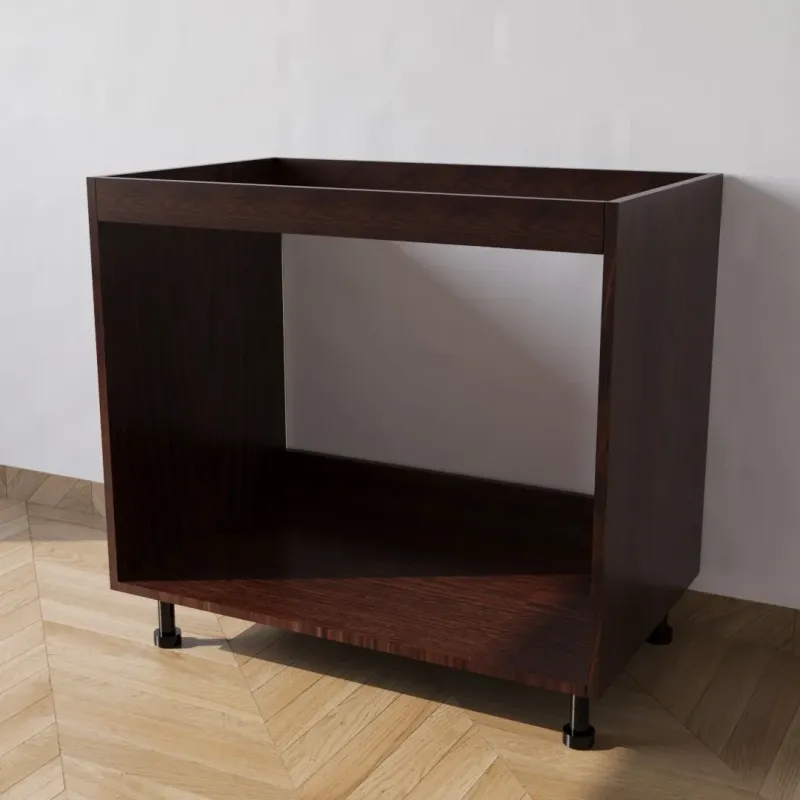 Mobile Base Lavello da Incasso senza Ante di Colore Wenge