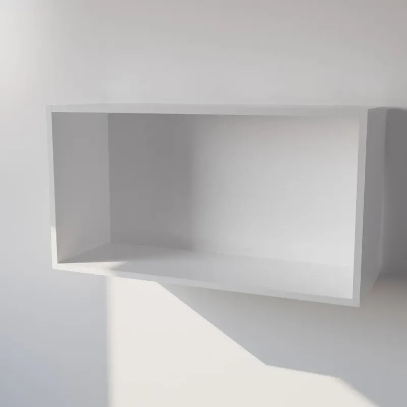 Pensile in Legno Nobilitato di Colore Bianco con Ante altezza 48 cm
