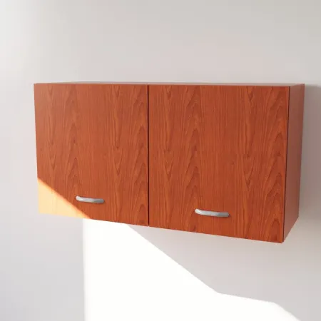 Pensile in Legno Nobilitato di Colore Ciliegio con Ante altezza 48 cm