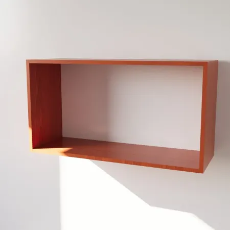 Pensile in Legno Nobilitato di Colore Ciliegio con Ante altezza 48 cm 2