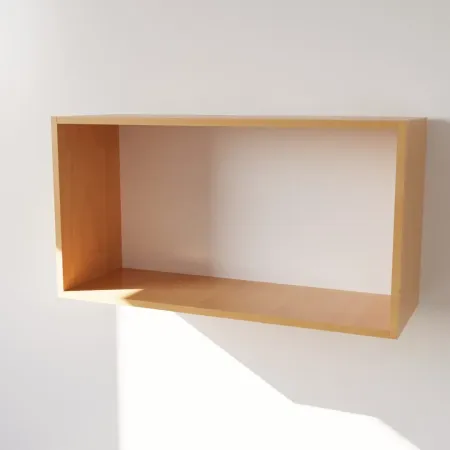 Pensile in Legno Nobilitato di Colore Faggio con Ante altezza 48 cm 2