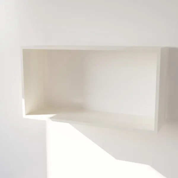 copia di Pensile in Legno Nobilitato di Colore Larice Bianco con Ante altezza 48 cm