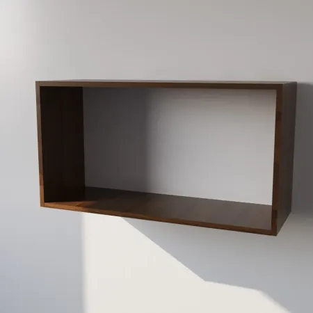 Pensile in Legno Nobilitato di Colore Noce con Ante altezza 48 cm 2