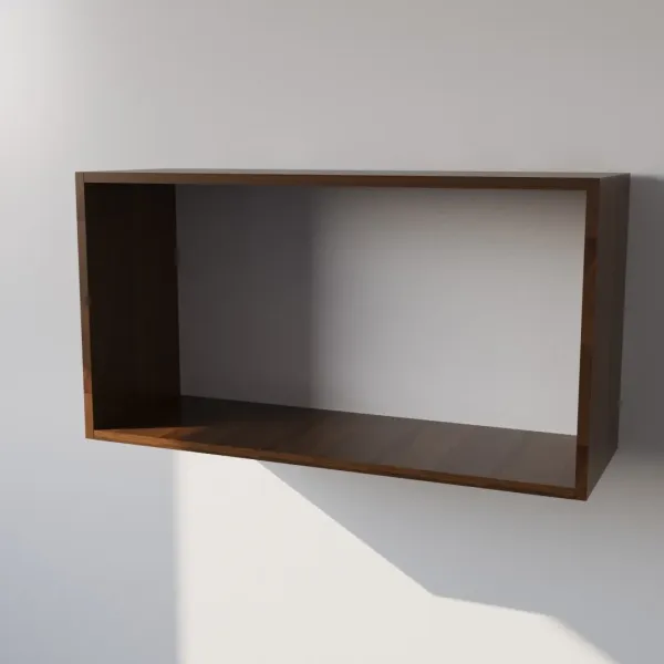Pensile in Legno Nobilitato di Colore Noce con Ante altezza 48 cm
