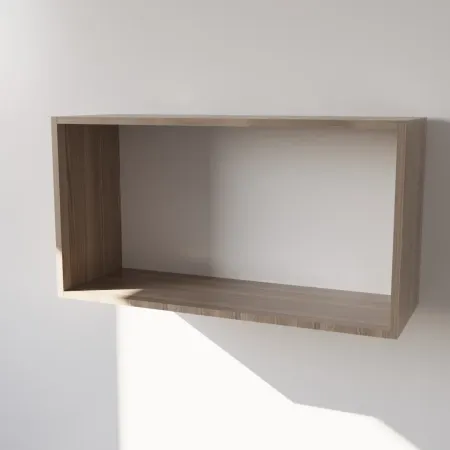 Pensile in Legno Nobilitato di Colore Olmo con Ante altezza 48 cm 2