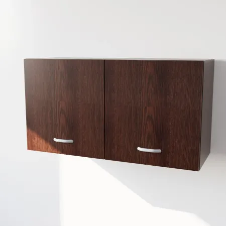 copia di Pensile in Legno Nobilitato di Colore Wenge con Ante altezza 48 cm