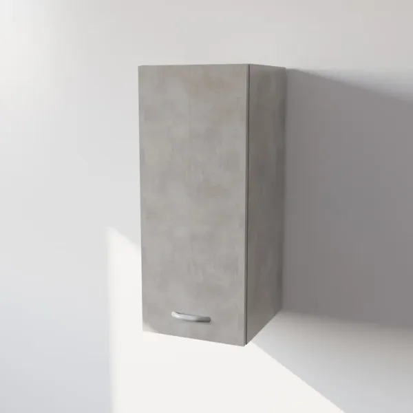 Pensile Cucina in Legno Nobilitato Cemento con 1 Anta Altezza 72 cm