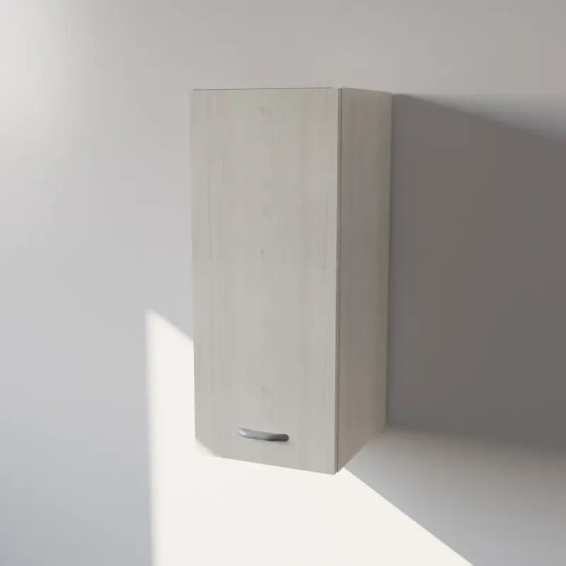 Pensile Cucina in Legno Nobilitato Larice Bianco con 1 Anta Altezza 72 cm