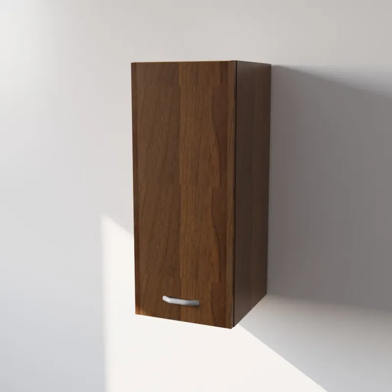 Pensile Cucina in Legno Nobilitato Noce con 1 Anta Altezza 72 cm