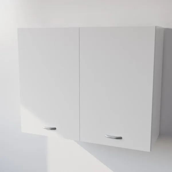 Pensile Cucina in Legno Nobilitato Bianco con  Ante Altezza 72 cm