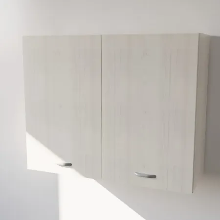 Pensile Cucina in Legno Nobilitato Larice Bianco con  Ante Altezza 72 cm
