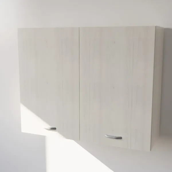 Pensile Cucina in Legno Nobilitato Larice Bianco con  Ante Altezza 72 cm