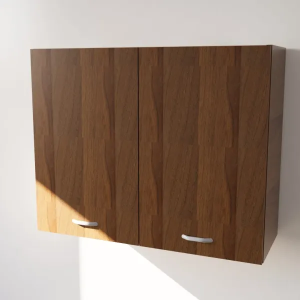 Pensile Cucina in Legno Nobilitato Noce con Ante Altezza 72 cm