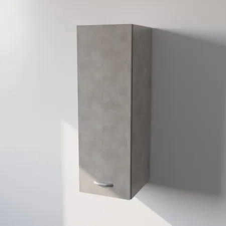 Pensile Cucina in Legno Nobilitato Cemento con 1 Anta Altezza 90 cm