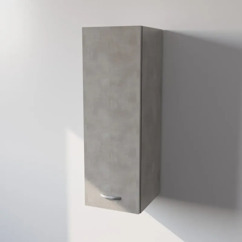Pensile Cucina in Legno Nobilitato Cemento con 1 Anta Altezza 90 cm