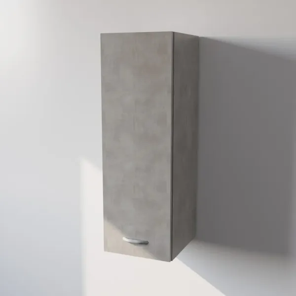 Pensile Cucina in Legno Nobilitato Cemento con 1 Anta Altezza 90 cm