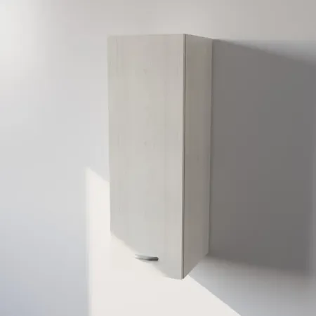 Pensile Cucina in Legno Nobilitato Larice Bianco con 1 Anta Altezza 90 cm