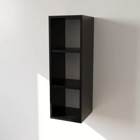 Pensile Cucina in Legno Nobilitato Nero con 1 Anta Altezza 90 cm 2