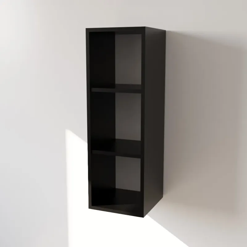Pensile Cucina in Legno Nobilitato Nero con 1 Anta Altezza 90 cm