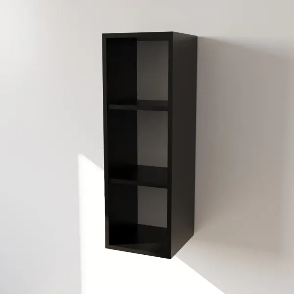 Pensile Cucina in Legno Nobilitato Nero con 1 Anta Altezza 90 cm