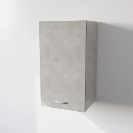 Pensile Scolapiatti Cucina in Legno Nobilitato Cemento Altezza 72 cm 2