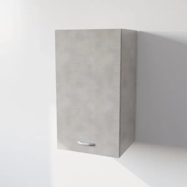 Pensile Scolapiatti Cucina in Legno Nobilitato Cemento Altezza 72 cm