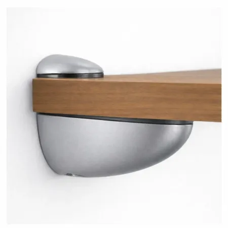 Coppia di Reggimensola Cromo Satinato per Piani in Legno 2