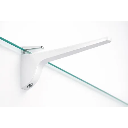 Coppia di Reggimensola per Piani in Legno e Vetro Bianco 2