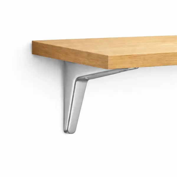 Coppia di Reggimensola per Piani in Legno colore Alluminio