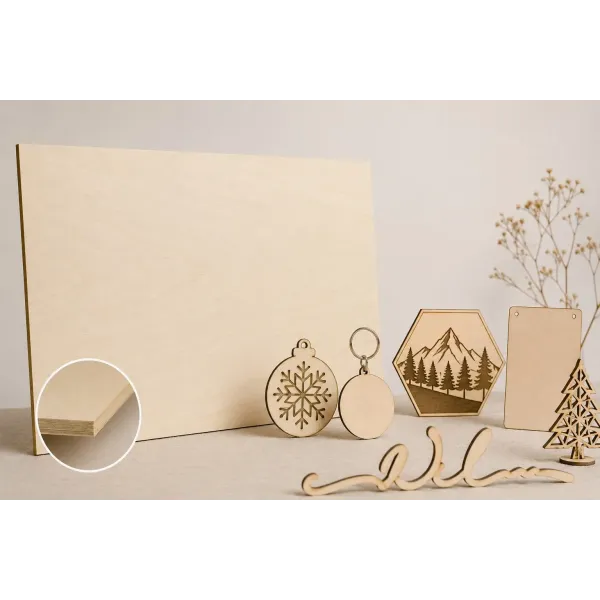 10 Fogli Compensato di Pioppo A3 4 mm – Pannelli in Legno per Taglio Laser, Pirografia, Incisione, Modellismo e Fai da Te