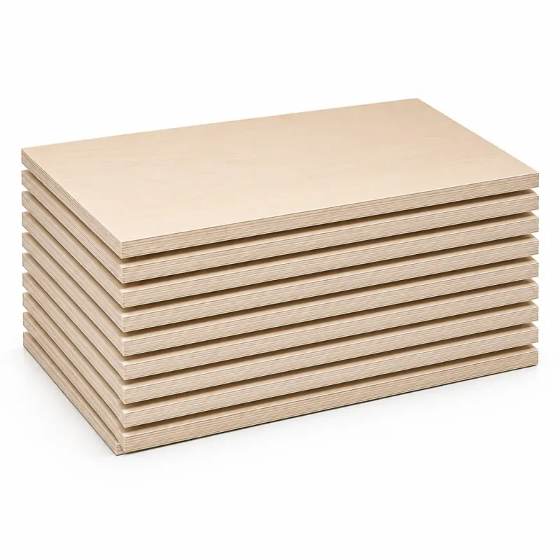 10 Fogli Compensato di Pioppo Sp. 12 mm – Pannelli in Legno per Taglio Laser, Pirografia, Incisione, Modellismo e Fai