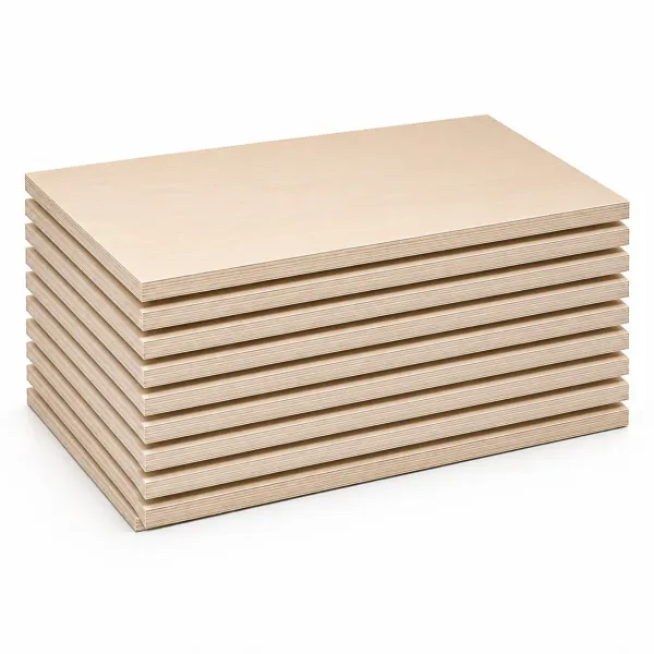 10 Fogli Compensato di Pioppo Sp. 12 mm – Pannelli in Legno per Taglio Laser, Pirografia, Incisione, Modellismo e Fai