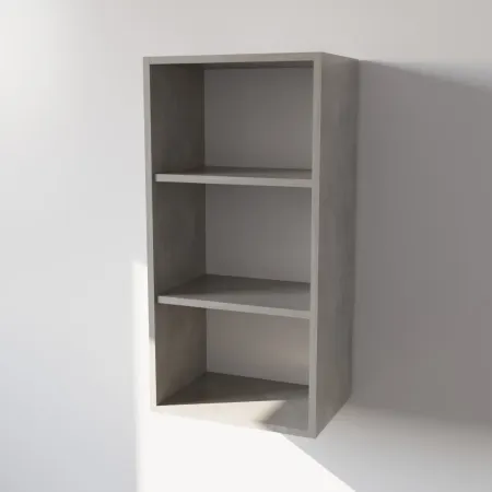 Pensile Cucina in Legno Nobilitato Cemento con Ante Altezza 90 cm 2