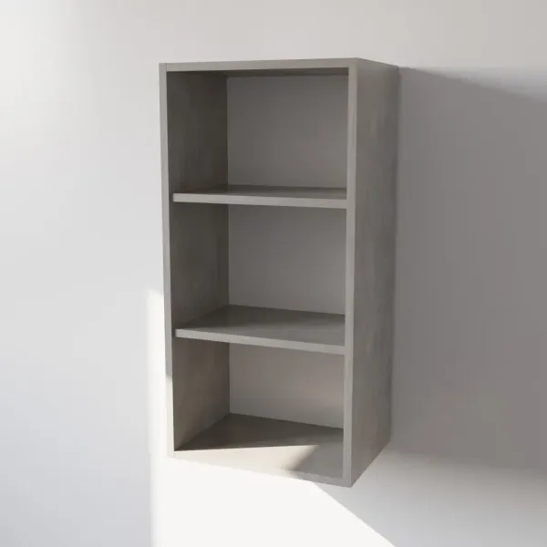 Pensile Cucina in Legno Nobilitato Cemento con Ante Altezza 90 cm