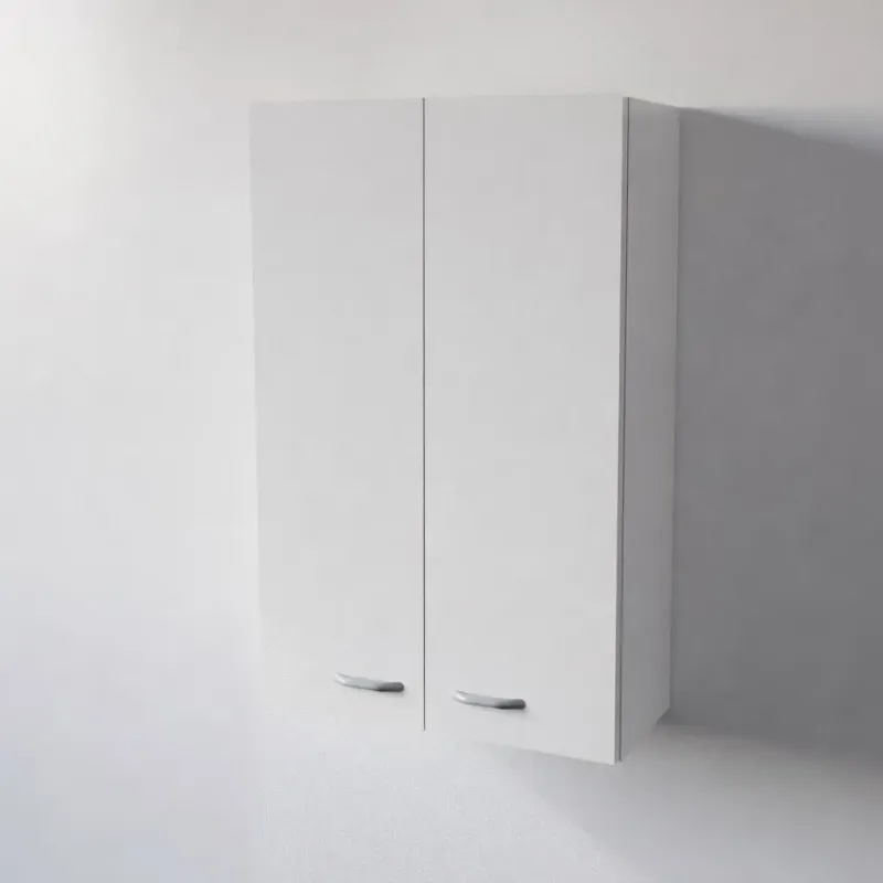 Pensile Cucina in Legno Nobilitato Bianco con Ante Altezza 90 cm