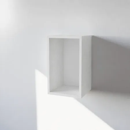 Pensile in Legno Nobilitato di Colore Bianco Frassino  con un Anta altezza 48 cm 2