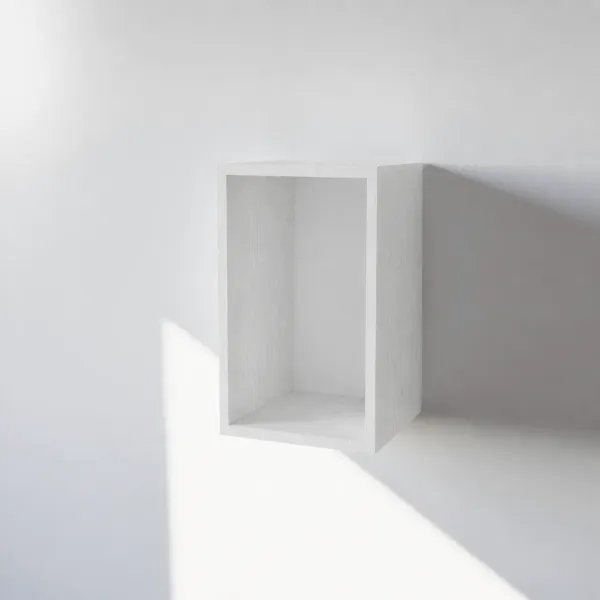 Pensile in Legno Nobilitato di Colore Bianco Frassino  con un Anta altezza 48 cm