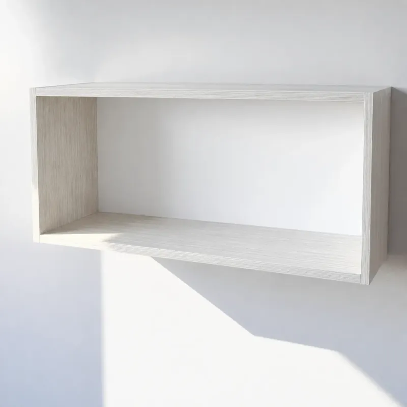 Pensile in Legno Nobilitato di Colore Bianco Frassino con Ante altezza 48 cm