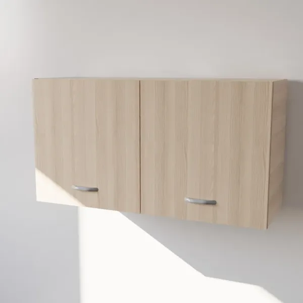 Pensile in Legno Nobilitato di Colore Rovere con Ante altezza 48 cm