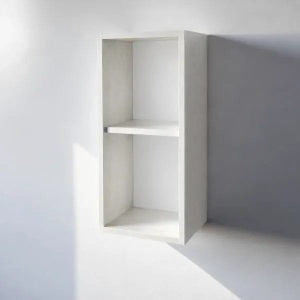 Pensile Cucina in Legno Nobilitato Bianco Frassino con 1 Anta Altezza 72 cm