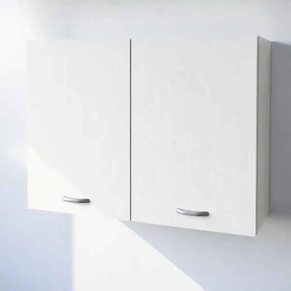 Pensile Cucina in Legno Nobilitato Bianco Frassino con Ante Altezza 72 cm