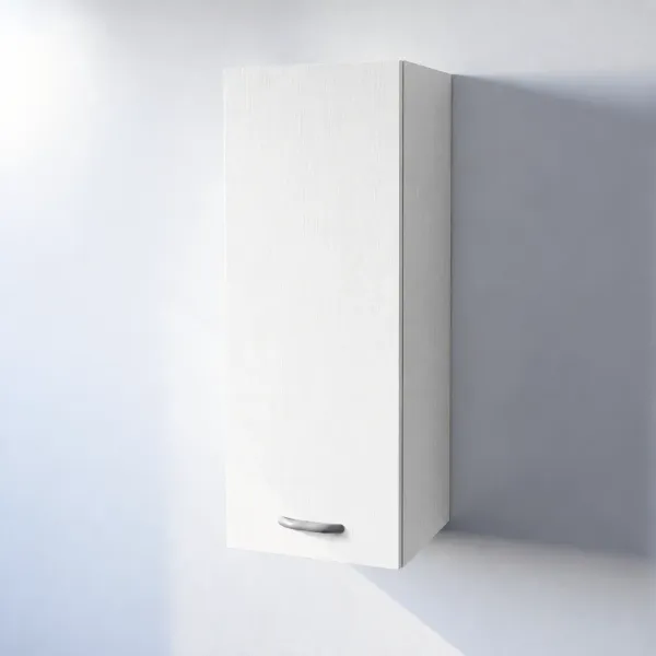 Pensile Cucina in Legno Nobilitato Bianco Frassino con 1 Anta Altezza 90 cm