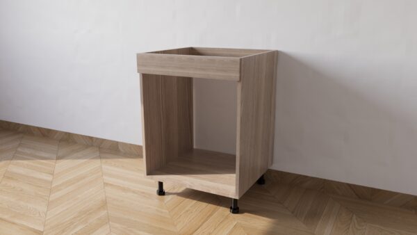 Mobile Base Forno da 60 cm,con le seguenti Misure: l=60, h72, P=55 cm spedizione in Kit, con pattina. Altezza compresa di Piedini 82 cm colore OLMO