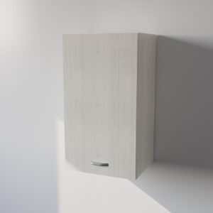 Pensile Cucina in Legno Nobilitato Larice Bianco Mobile Alto con 1 Anta, Pensile Componibile Moderno Made in Italy (H60XL40XP32cm)