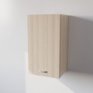 Pensile Cucina in Legno Nobilitato Rovere Mobile Alto con 1 Anta, Pensile Componibile Moderno Made in Italy (H72XL60XP33cm)