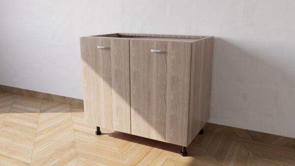 Base per lavello d'appoggio completa di 2 ante spedizione in kit Lunghezza 90 Profondità 55 Altezza 72 esclusi piedini Altezza piedini 10 cm in colore olmo